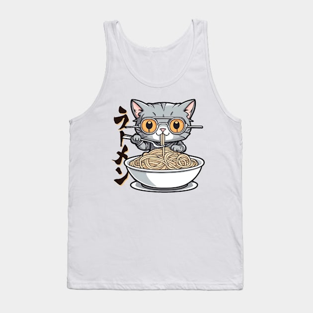 Onsen Cat Ramen Tank Top by Trendsdk